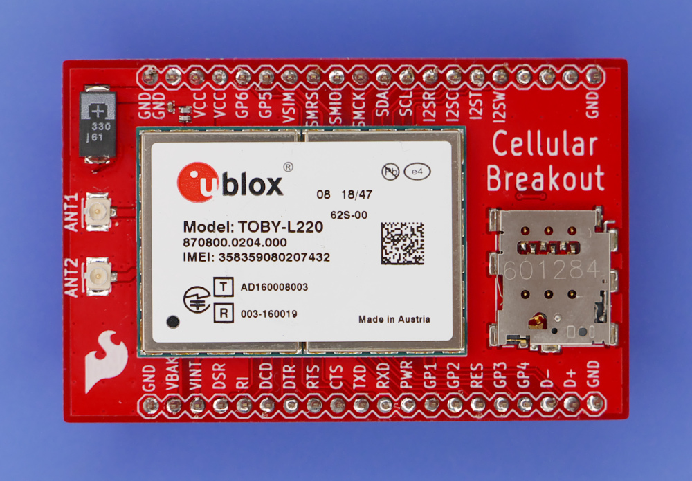 TOBY-L220 Breakout Board